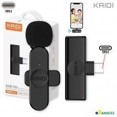Microfone Lapela sem Fio Tipo C KMF5-C Kaidi